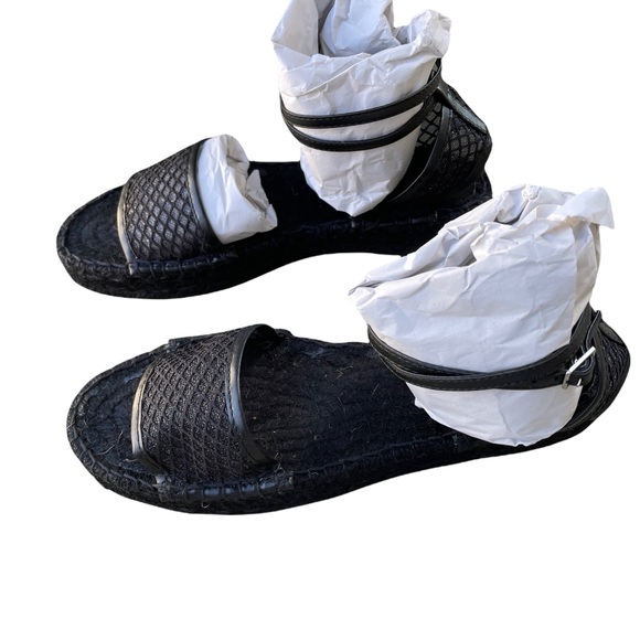 Anthropologie Platform Espadrille Sandals Size 7.5 black - Picture 4 of 5